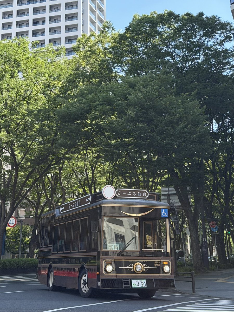 maidohachi's tweet photo. ようこそ仙台！レトロバス🚌で巡る仙台
街ナカを走る、おしゃれなレトロ調の外装が目を引くバス「るーぷる仙台」。写真以外にも様々なカラーで仙台駅から青葉城や瑞鳳殿、定禅寺通りを走ります。
一日フリーパスなど詳しくは→
https://t.co/QslbCjZisM https://t.co/5EcFWS0gGg