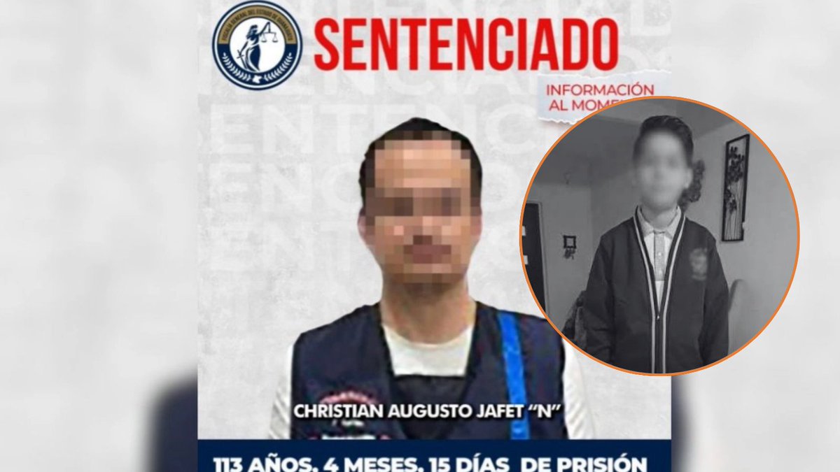 comunicaliamx's tweet photo. #NACIONAL | ⚖️🔴 Dictan sentencia de más de 113 años contra el asesino del menor Mateo Santiago

Más información: https://t.co/IbwG4A3cG5 https://t.co/LLDqAnP0jt
