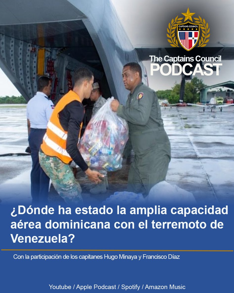 Consejodecap's tweet photo. Compartimos nuestro episodio del Captains Council Podcast, para esta semana, donde hablamos del poco uso de las capacidades aéreas del país en la emergencia internacional debido al terremoto en Venezuela, y como pudiéramos mejorarla. 

Episodio 18: https://t.co/AK8upGPvBn https://t.co/8ltdhSPTUE