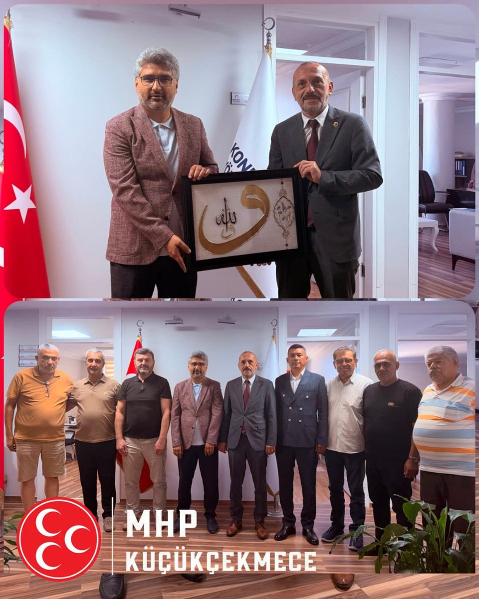 KCEKMECE_MHP's tweet photo. İlçe Teşkilat Başkanımız Sn. Haydar GÜNEY ve İlçe Yöneticilerimiz, İlim Yayma Cemiyeti Küçükçekmece Şube Başkanı Sn. Murat GÜLEP'i ziyaret etmişlerdir.

@_MHPistanbul_

#MHPİstanbul 
#MHPKüçükçekmece https://t.co/ZQvAhJRjnH