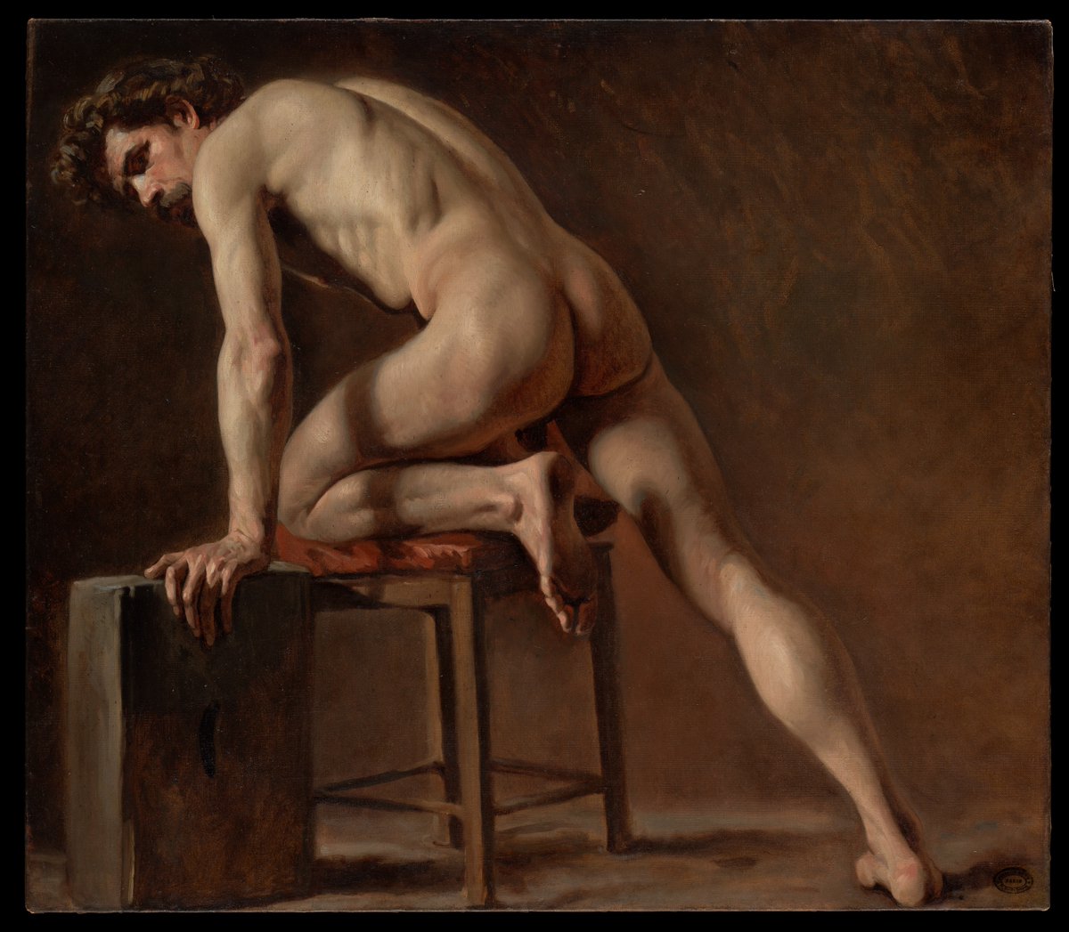 StoristArt's tweet photo. Gustave Courbet, Study of a Nude Man, early 1840s https://t.co/nNOoyXsTAS