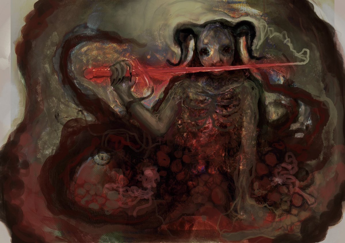 YADA_Y4's tweet photo. a knight in his own stomach bites his own sword https://t.co/LwI6mXCCIN