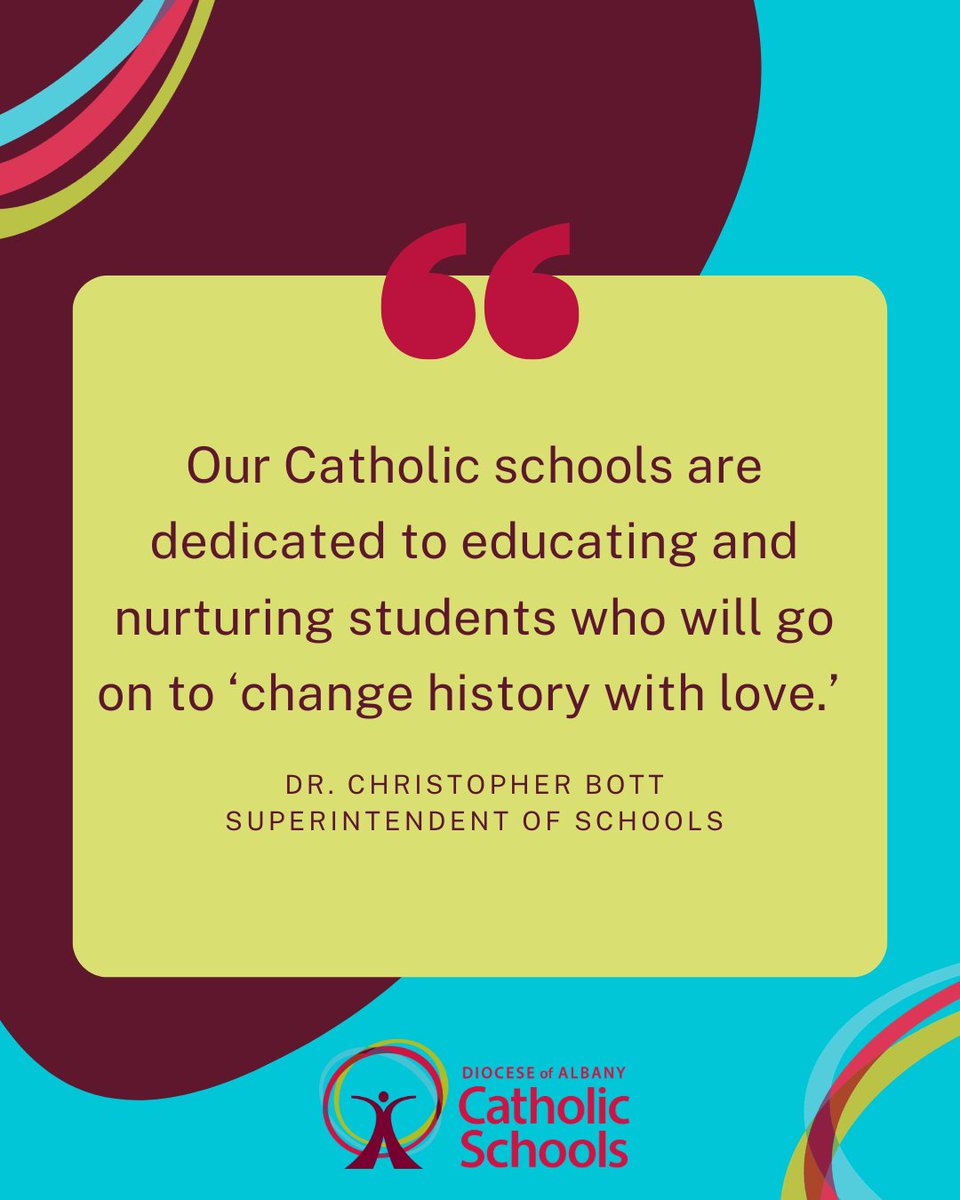 RCDASchools's tweet photo. "Pope Leo XIV, when speaking to young people in Spain recently, said: 'You can change history—do it with love.' Our Catholic schools are dedicated to educating and nurturing students who will go on to change history with love." Full message by @RCDABott https://t.co/NsJ2jgrQ5x https://t.co/Yc8bfJL62E
