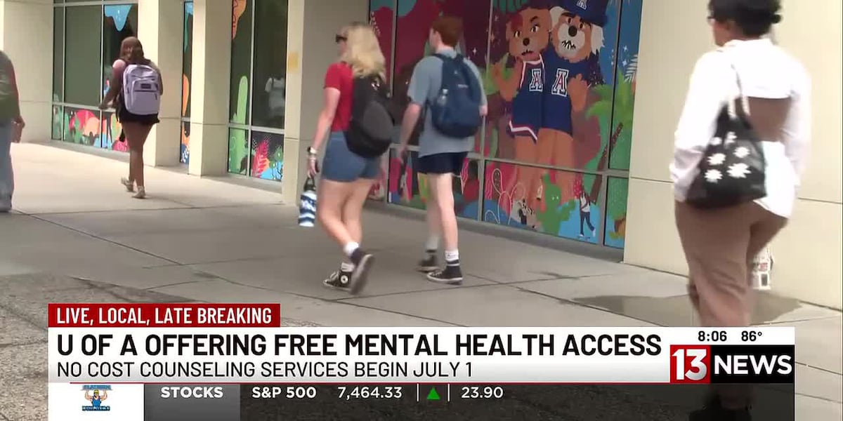 tucsonhoops22's tweet photo. TUCSON, Ariz. (13 News) - The University of Arizona will eliminate the $25-per-session fee for counseling services beginning July 1, making appointments through Campus Health’s Counseling and Psychological Services available to students at no cost.
https://t.co/WXIG1OyW2I https://t.co/w4PupZBQRT