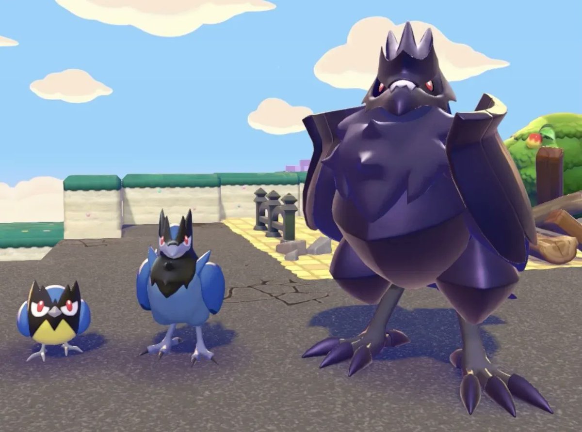 Jester_Pyro_Bun's tweet photo. Rookidee, Corvisquire, &amp; Corviknight in Pokopia :3

#Pokemon #PokemonPokopia #Pokopia #Rookidee #Corvisquire #Corviknight https://t.co/nnRGOqrFF9
