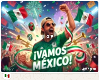 DraccoMaster's tweet photo. Se les convoca a que a partir de ahora todas las reacciones en los chats de WhatsApp y otras apps de mensajería sean con la bandera mexicana.
#Mexico #FIFAWorldCup2026 #CANUSAMEX2026 https://t.co/Asc7Jz90gj