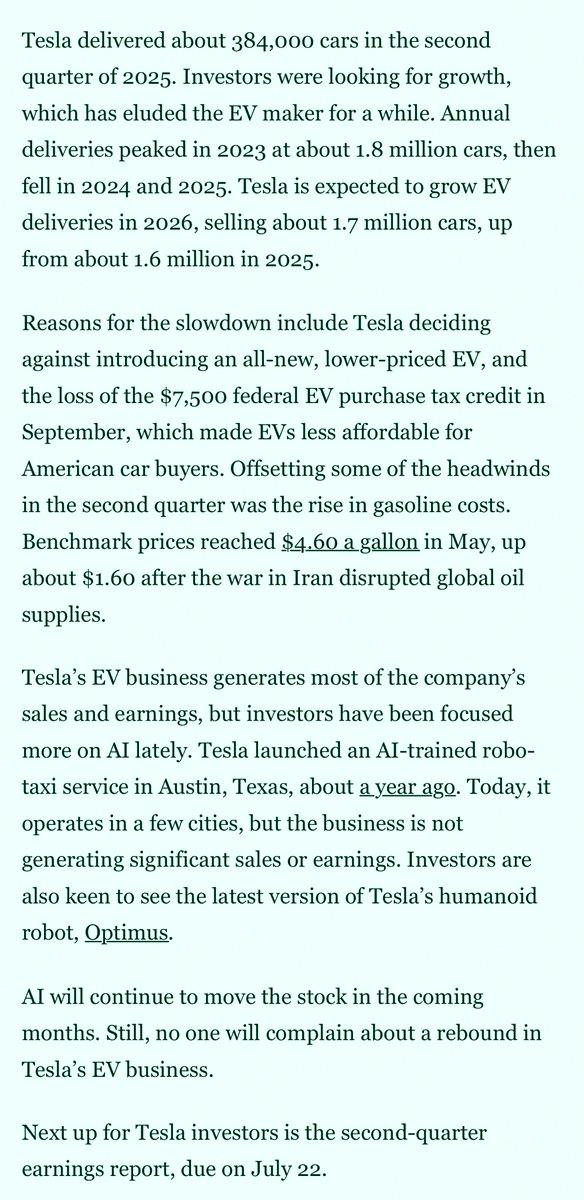 GO71811223's tweet photo. $TSLA dropped 7% today despite crushing 2Q delivery numbers. Guess the good news was already priced in 🤷‍♂️ https://t.co/KQovIDsG4E