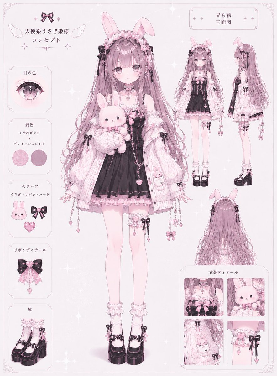 yucha__019's tweet photo. 好きな画風の絵師様に出会いたい🥺

こうなりたいっていうイメージはめちゃめちゃあるのに、絵は描けないからなぁ😭💦

こういう感じの子になりたい！ってAIにお願いしましたイメージです🐰🎀↓↓↓

 #イラスト依頼  #絵師様募集 https://t.co/80MOSaO5fE