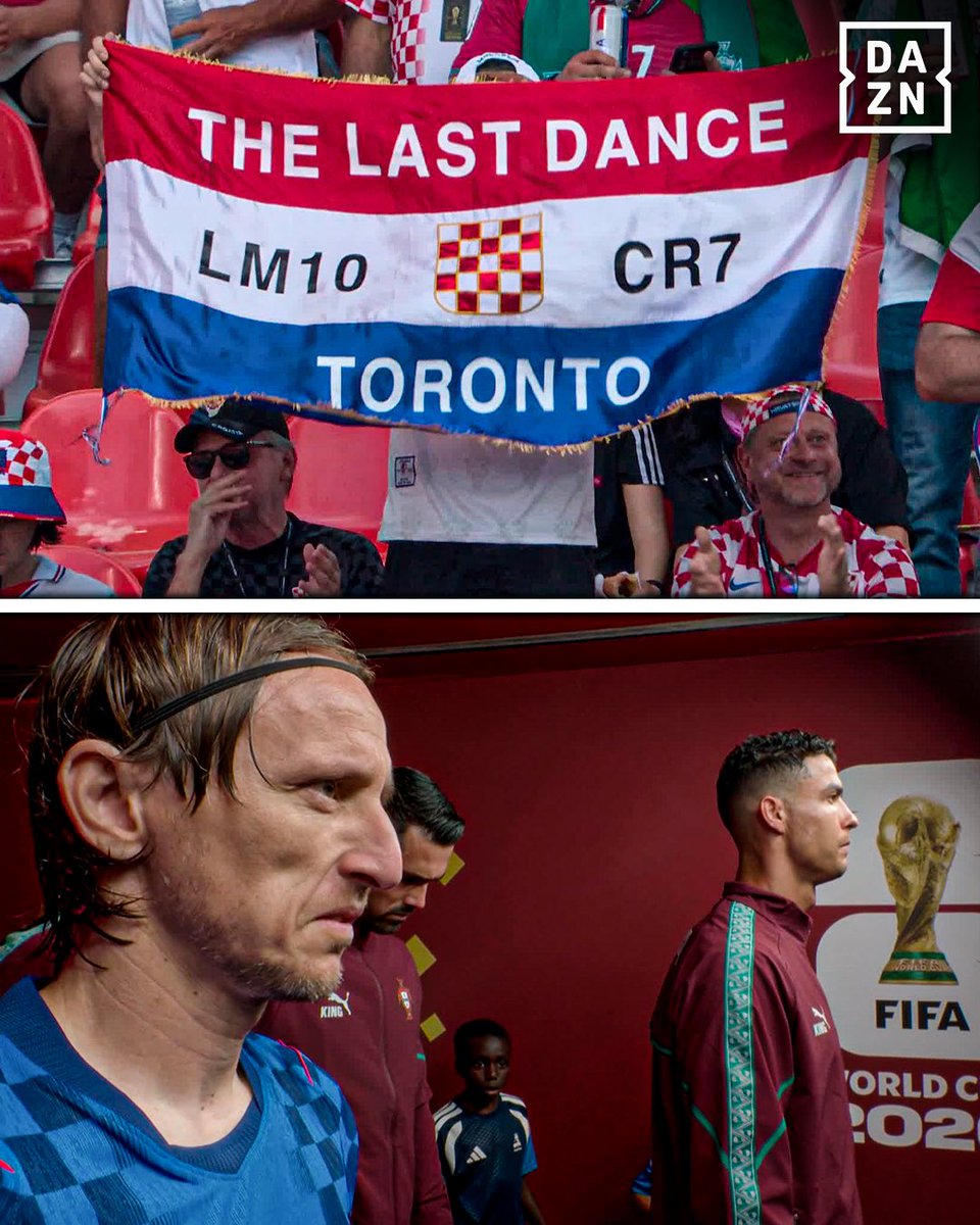 DAZNFutbol's tweet photo. UNA ÚLTIMA VEZ 🥺💔

Cristiano o Modric se despiden hoy del Mundial 🇵🇹🇭🇷

#DAZNMundial #FIFAWorldCup https://t.co/LSr5enYAd7