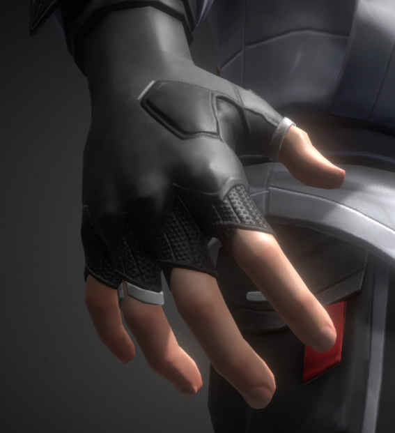 nube_v1's tweet photo. Just realized this detail! Iso has this ring like, that could be just part of the glove on his right hand, but this pattern doesn't repeat on the other hand. Is it really just a design detail or a ring? (? Just appreciating tho https://t.co/lh9QZP3cCw