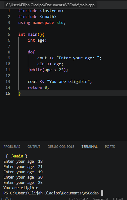 Elijah1488080's tweet photo. Day 3 of 7daysofCpp💻. Today i revised the string methods and went straight into loops.
For loop and While loop. If a condition is true, "While" loop execute a program infintely while "For" loop execute a particular number of time.
#Cpp #Hardwareengineering #embeddedsystem #C++ https://t.co/kkCjYT4kez