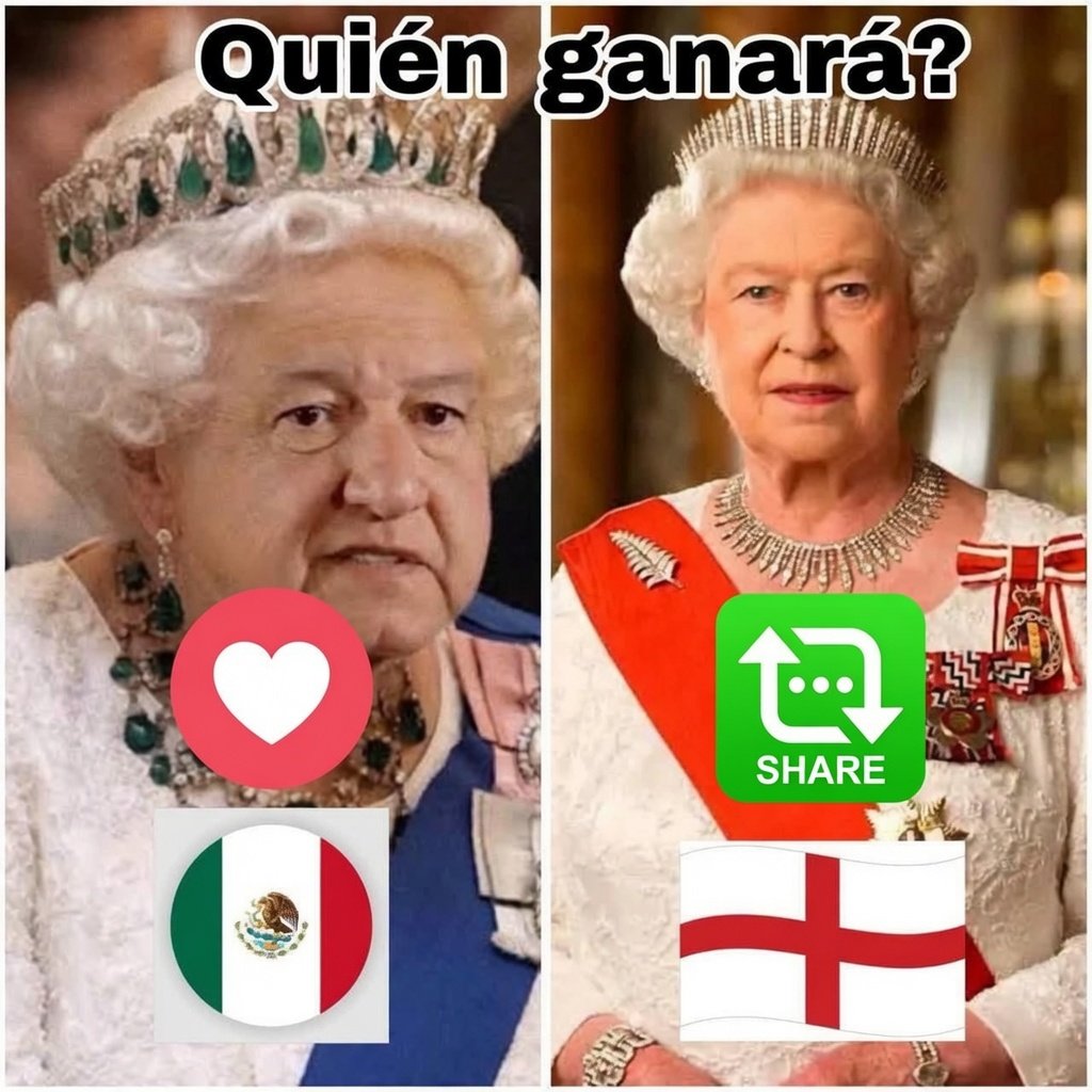 Baldo04555156's tweet photo. México vs Inglaterra: 
🇲🇽 Tamales de chipilin + corrupción.
🏴󠁧󠁢󠁥󠁮󠁧󠁿 Fish &amp; Chips + monarquía.

Vota si te cayó el veinte, si miedo al éxito papá.🤣🔄✅ https://t.co/CyNbmuhtAL