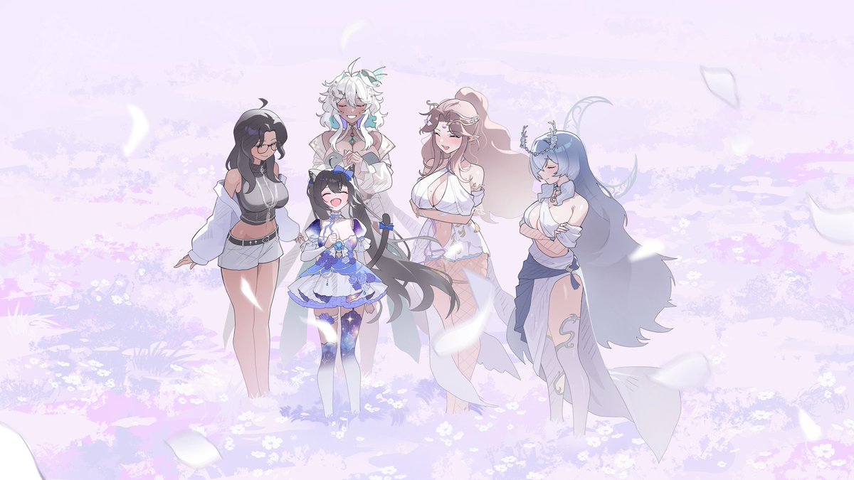 CloakedOnyx's tweet photo. For all the joyful streams, welcoming communities, and delivering NIKKE content at any time of the day; 

"I sincerely thank The Goddess Squad" 🫡

Artist: wgE @dantadant
Commissioner: Me

@YesseniaT_VO @VidiaNott @ArtemisLunaVT @Cherimu @LunamayVT 

#NIKKE #NIKKEFanart https://t.co/zp5nGGaJtf