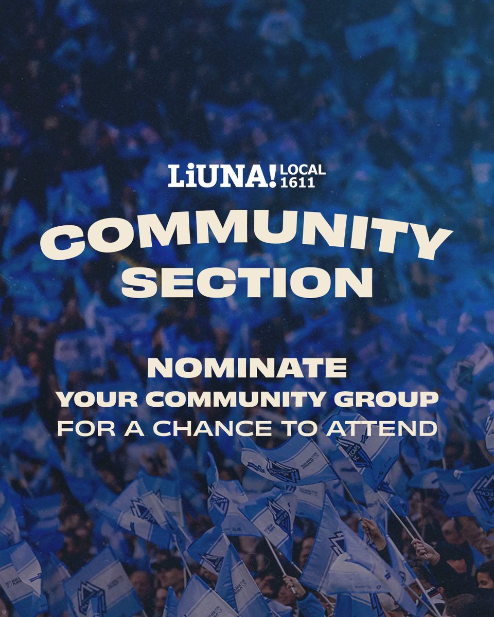 WireReportMLS's tweet photo. Whitecaps, LiUNA Local 1611 to give free match tickets to community groups. Club opens the gates to local nonprofits.

📸 via @WhitecapsFC https://t.co/l0M9E80cjP