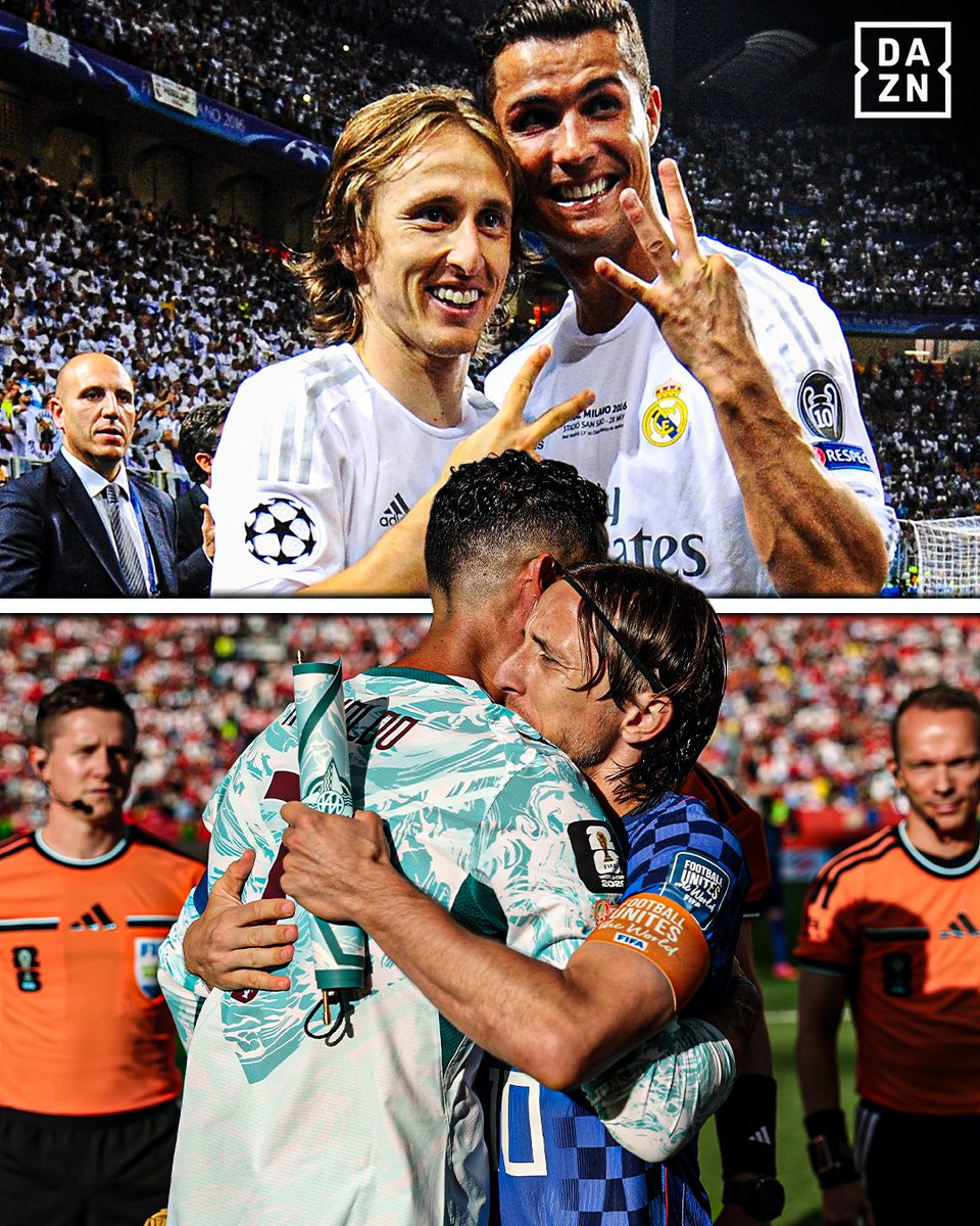 DAZNFutbol's tweet photo. EL ABRAZO ENTRE CRISTIANO RONALDO Y MODRIC 🥹❤️‍🩹

#DAZNMundial #FIFAWorldCup https://t.co/WCsVd2I9CS