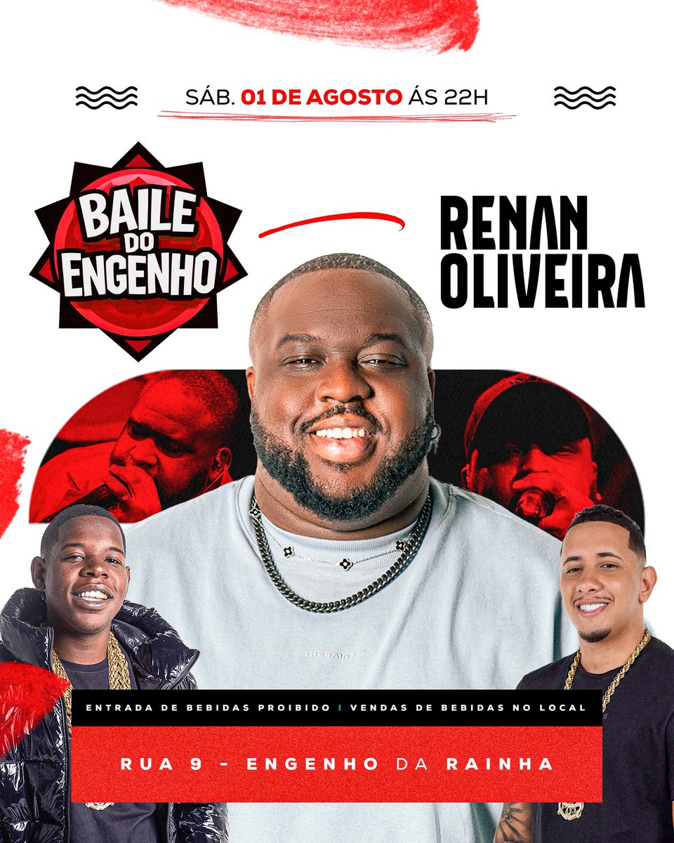 bailedoengenho's tweet photo. BAILE DO ENGENHO APRESENTA 

RENAN OLIVEIRA PELA PRIMEIRA VEZ NO BAILE DO ENGENHO‼️ 

DJ JUNINHO 22 CONFIRMADO ✅️

DJ ZEBRINHA CONFIRMADO ✅️

DJS DO ENGENHO CONFIRMADO 🇨🇦✅️

PROIBIDO ENTRADA DE BEBIDAS 🚫 

VEM PRO ENGENHO ... 🥳👴🏿🚀🇨🇦💯 https://t.co/cZ2omHEr3C