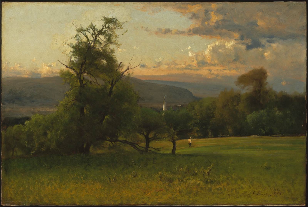Tcolegoat's tweet photo. "The Church Spire" - George Inness (1875) https://t.co/iXNN6UVsK4