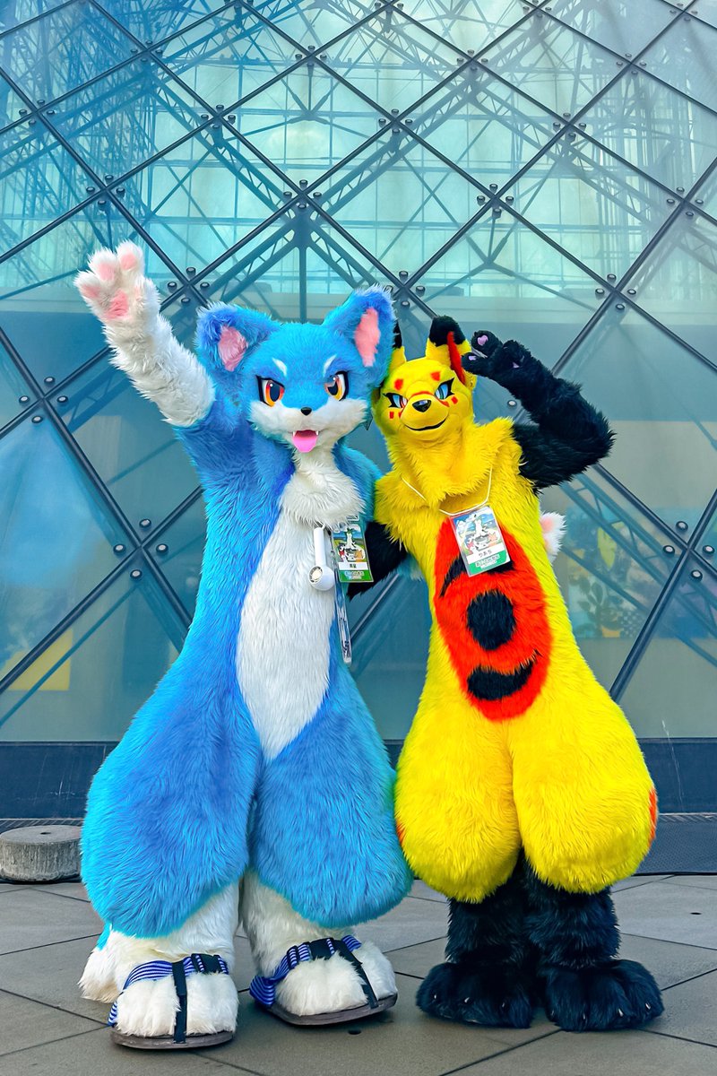 🔵🟡 #FursuitFriday
