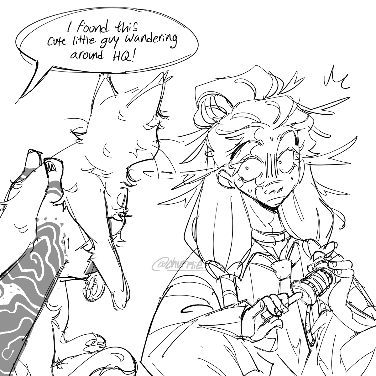 chufflie's tweet photo. useless headcanon but i think it would be funny if cats horrified him #tamsycaines #gachifanart

4/7 https://t.co/Mr5tX0a1dN