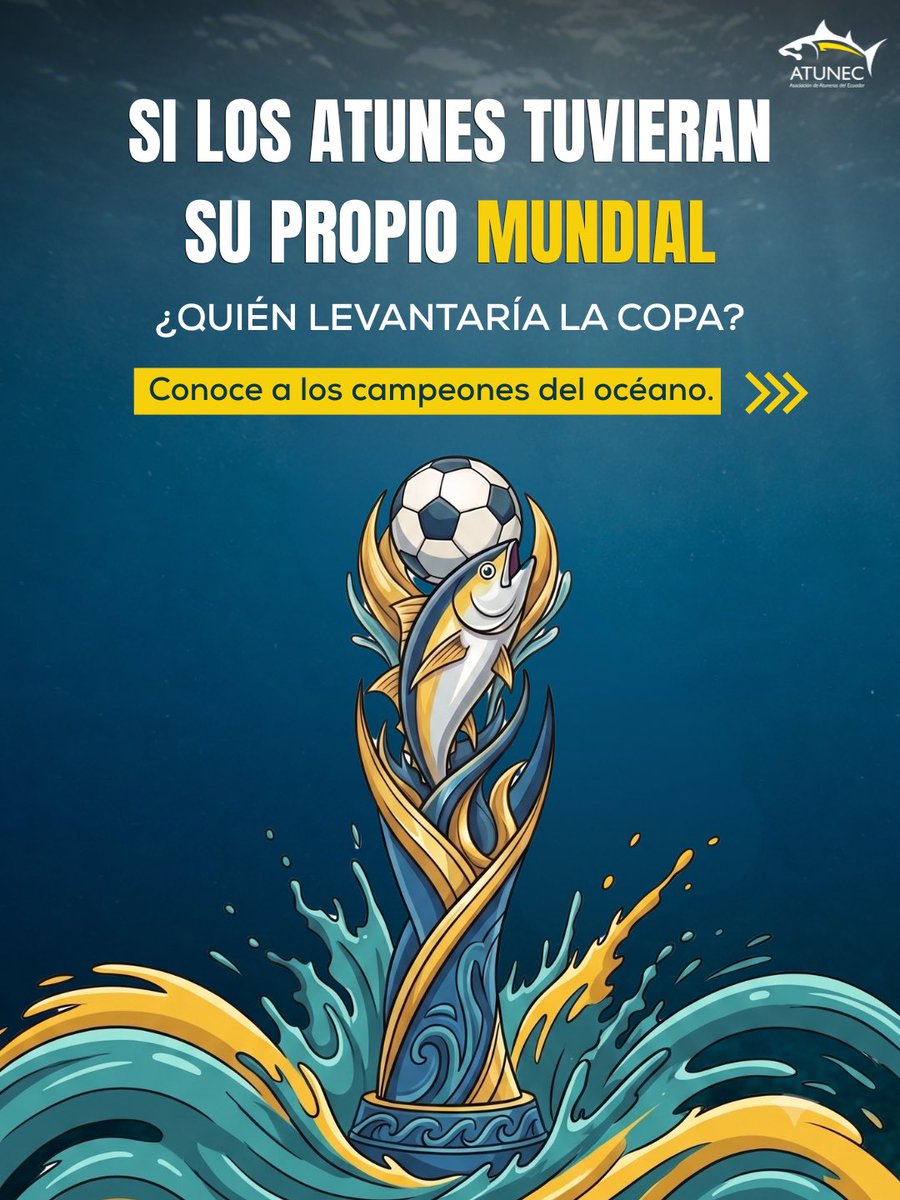 AtunecEC's tweet photo. 🌊⚽ ¡Duelo de titanes en el océano! Desliza y descubre la fuerza de cada atún.  ¿Quién levantará  la copa de campeón? 🏆 https://t.co/SxPlbUCP36