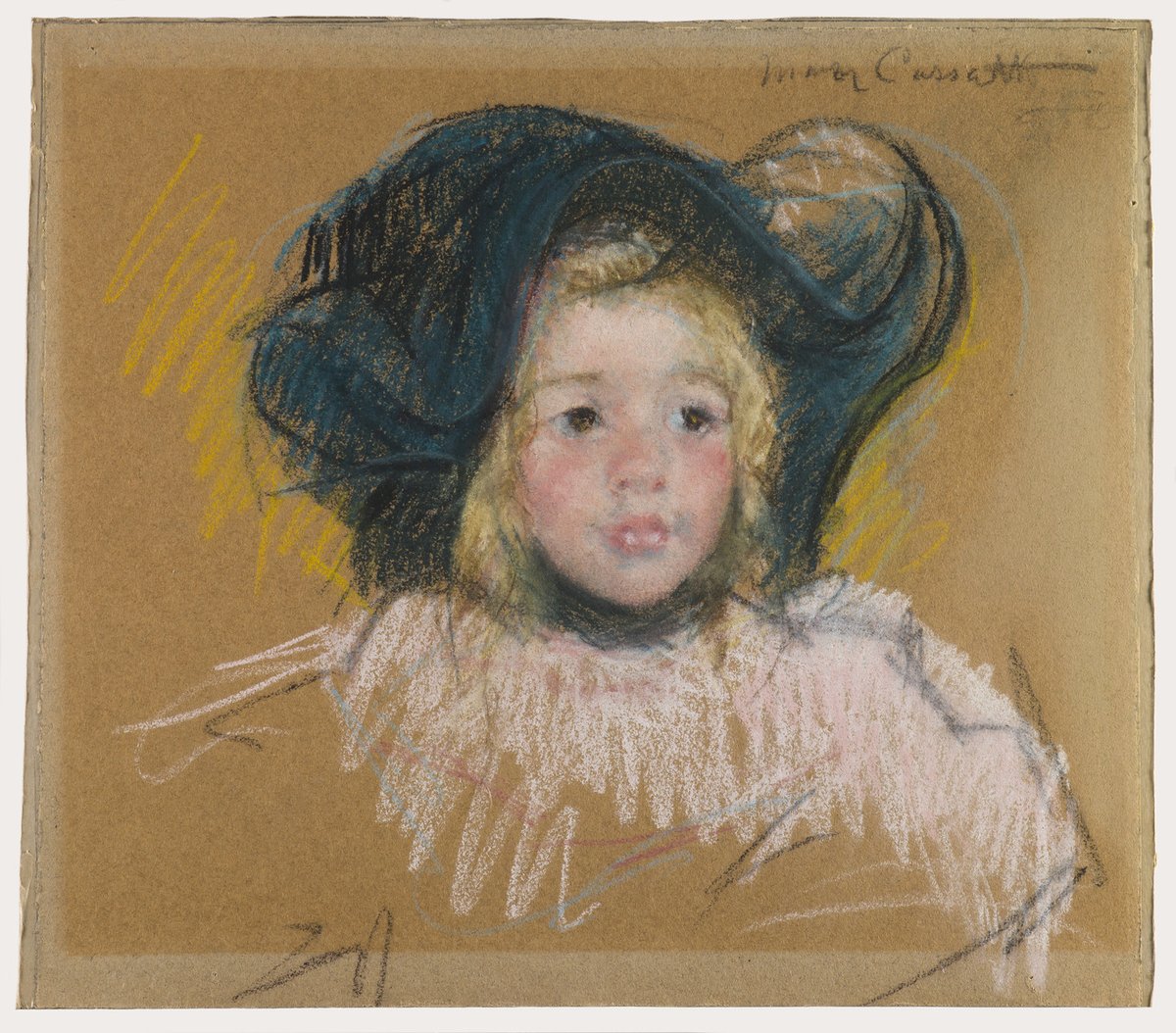cassatt_mary's tweet photo. Head of Simone in a Green Bonnet with... #artbots #cassatt https://t.co/U75wdIisFT