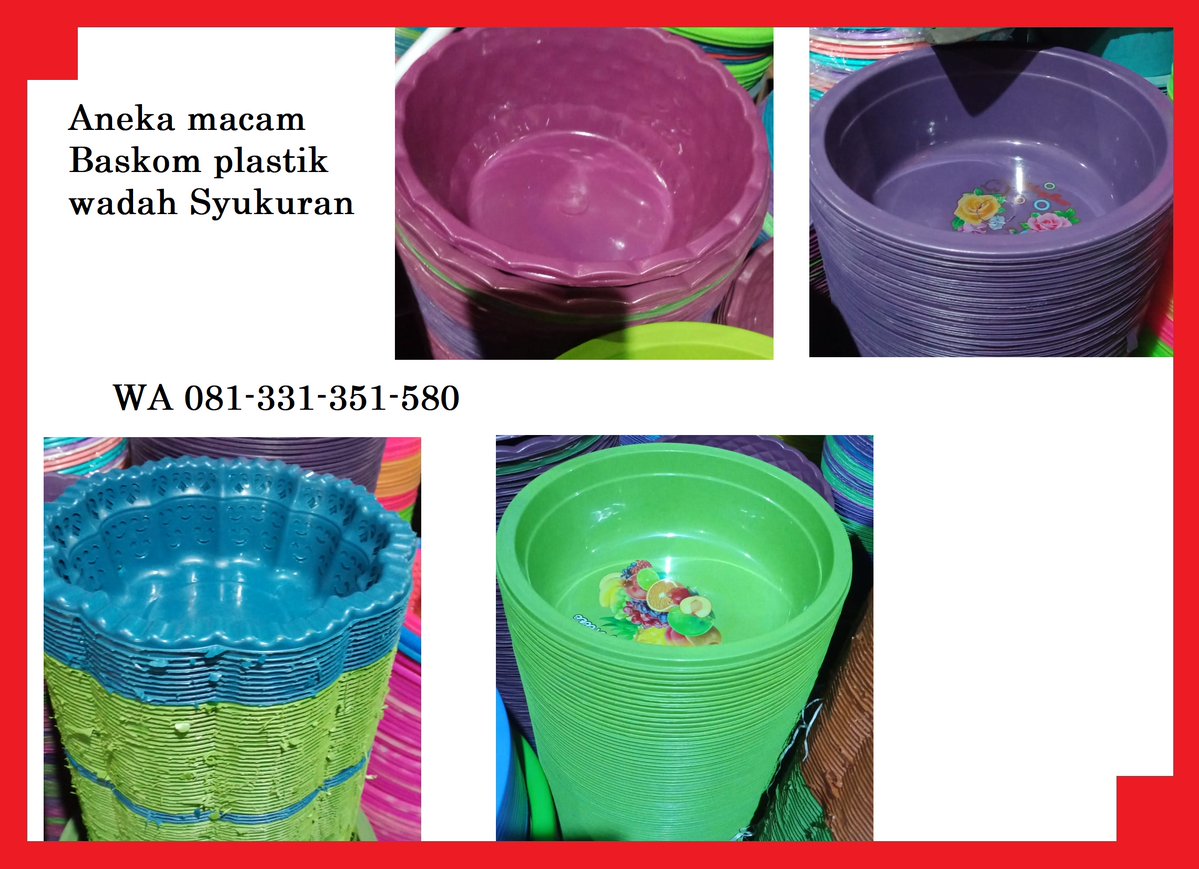 selatan_jaya's tweet photo. ๐ฃ Aneka Baskom Plastik untuk Syukuran & Acara Spesial ๐ฃ
๐ WhatsApp: 081-331-351-580
๐ฌย jalan Songoyudan 33, Surabaya
#baskom #tokoplastikterdekatsurabaya #tokobaskomplastiksurabaya #jualbaskomwadahplastik #baskommultifungsi #baskomtahanlama #jualbaskomuntukrumahtangga https://t.co/Mlpy1GyQut