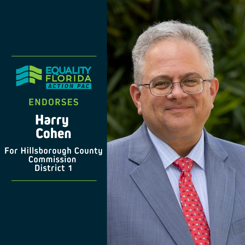 eqfl_actionPAC's tweet photo. EQFL Action PAC endorses Harry Cohen for Hillsborough Commission D1!         

Paid Political Advertisement paid for by Equality Florida Action PAC, 5257 Amberly Dr., Ste. 382, Tampa, FL 33647, independently of any candidate. This advertisement was not approved by any candidate. https://t.co/Flm6Vx8Bfk