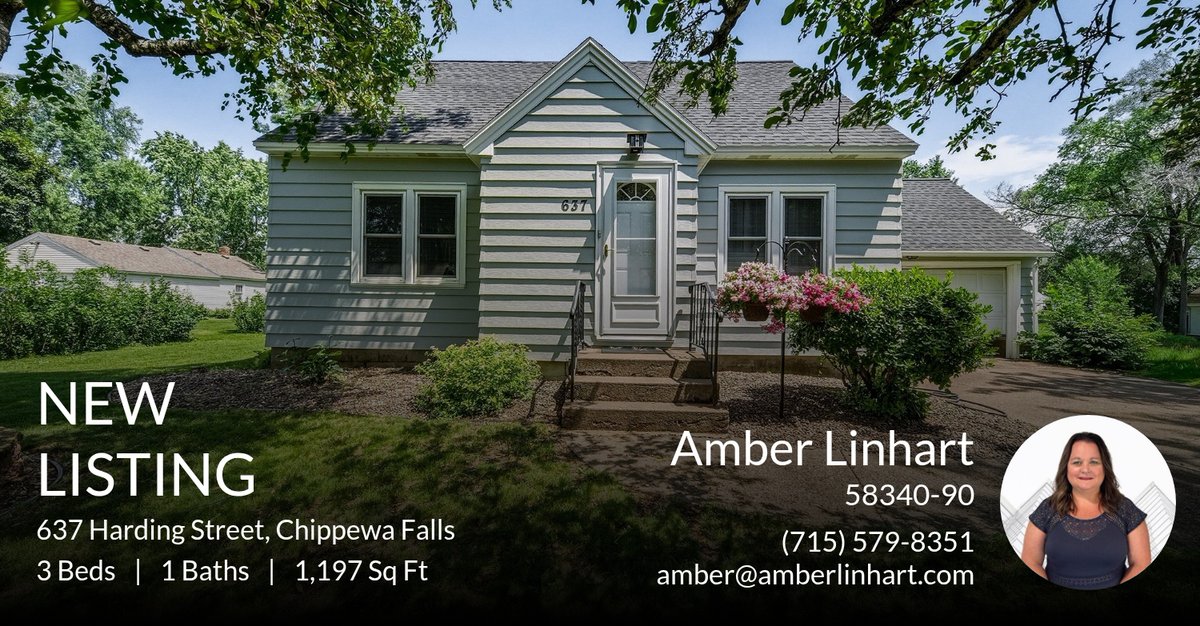 amber071207's tweet photo. 📍 New Listing 📍 Take a look at this fantastic new property that just hit the market located at 637 Harding Street in Chippewa Falls. Reach out here or at (715) 579-8351 for more information https://t.co/TK8IfILryy https://t.co/prXwSrDFdK