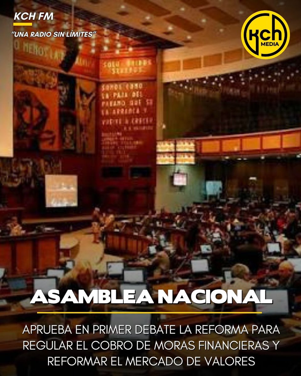 kchradio's tweet photo. La protección de usuarios del sistema financiero evitando prácticas de anatocismo (cobro de intereses sobre intereses), devolución de recursos en casos de liquidación forzosa o intervención y cambios al mercado de valores centraron la discusión del primer debate del proyecto de ley que reforma al Código Orgánico Monetario y Financiero.

El debate en el pleno de la Asamblea Nacional es este jueves 2 de julio del 2026 durante la sesión 105.

El proyecto de ley es procesado por la Comisión de Régimen Económico y Tributario. Unifica cuatro iniciativas legales previas e incorpora nuevos elementos.