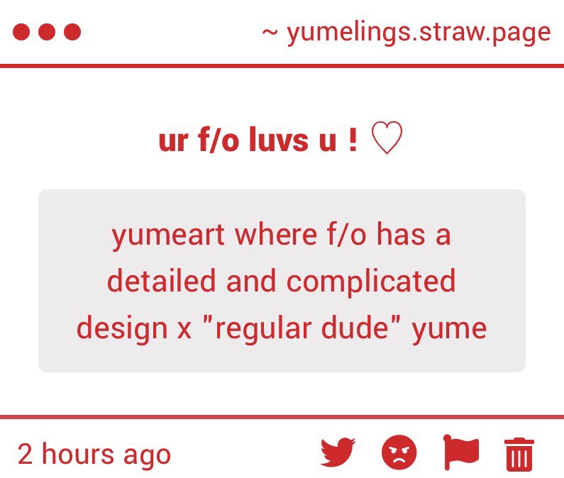 yumelings's tweet photo. ── ⟡ ˙🐾 ̟   

f/o has a detailed and complicated design 

×

“regular dude” yume https://t.co/2z138yrqR0