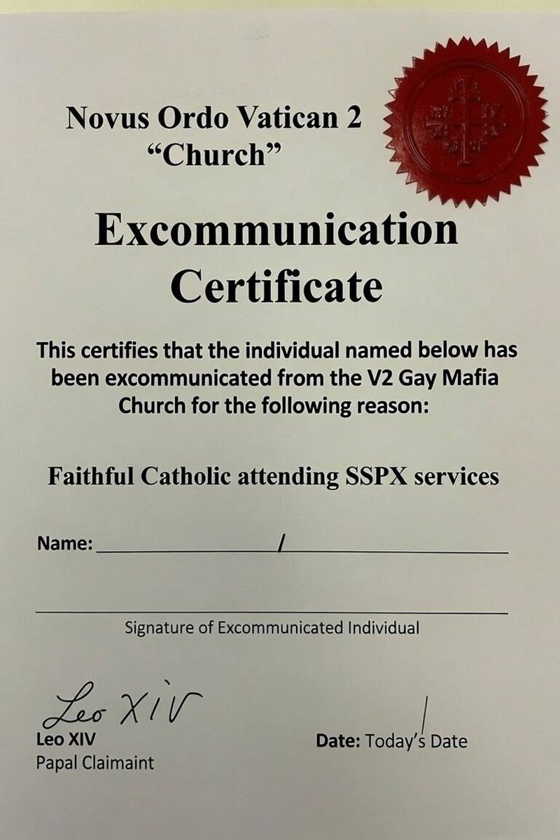 realDaveReilly's tweet photo. If anyone’s looking for one of those SSPX excommunication forms, just download this and print it off 🤣 https://t.co/SYHiPztYur