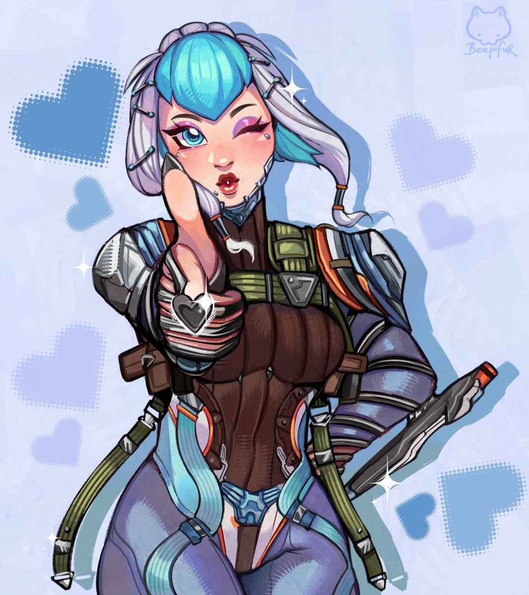 beepifur's tweet photo. Magnetic love 🩵✨  

I finished it 🗣️‼️ this is now my favorite fanart I ever done for Aoi 
#warframefanart #tennocreate #warframe1999 https://t.co/Rt8jPzZZIv