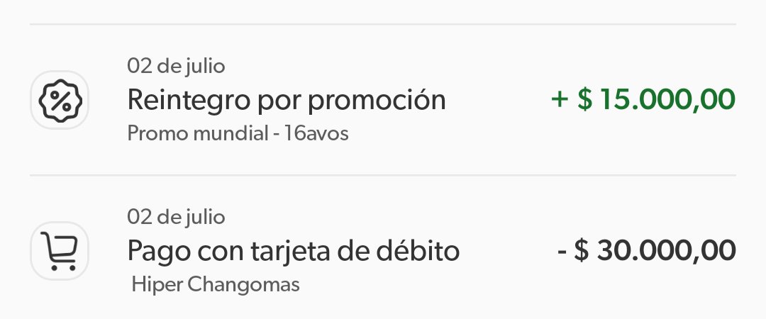 ahorrotwit's tweet photo. Nunca me llegó la notificación pero recién pague en #Changomas y me devolvieron los 15k al toque!🤑 https://t.co/NbF581NQNY
