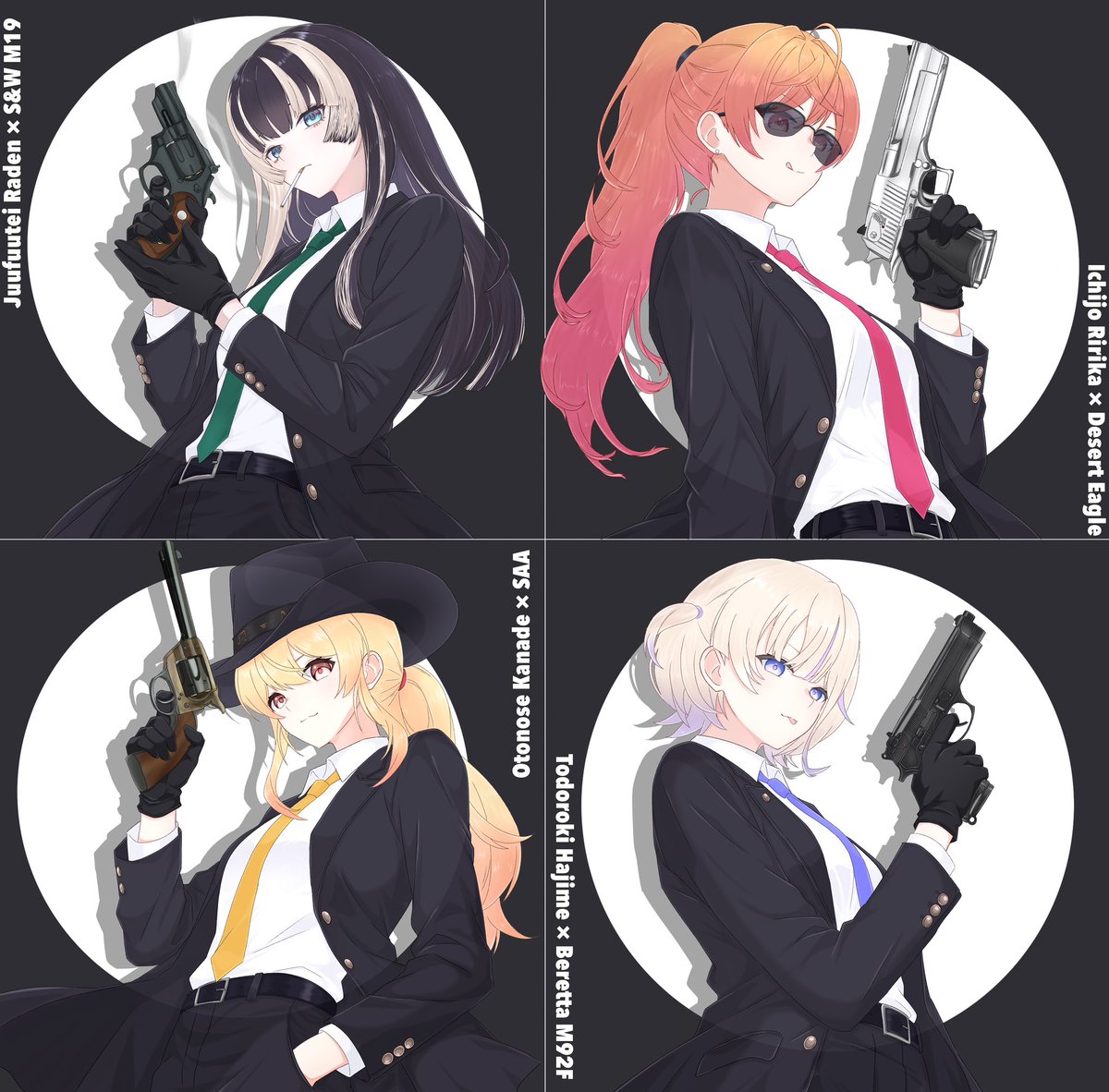 Row_holo416's tweet photo. 描きたかっただけの拳銃ReGLOSS

 #らでん似絵
 #ririkart
 #Artnose
 #はじめ武勇伝 https://t.co/yZVDf2H8wq