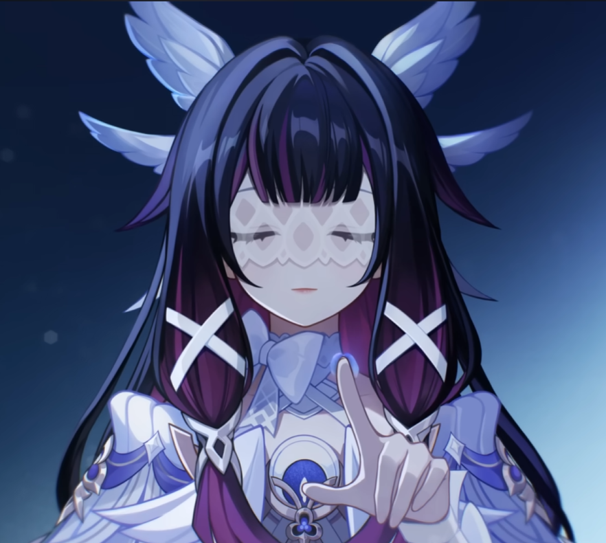 marionettesbook's tweet photo. "The veil of lies is slipping." 

The lie was right there in front of us this whole time. Little did we know, this picture is just depicting Columbina on her way to poke Sandrone's cheek. https://t.co/sFBXAtH4VS