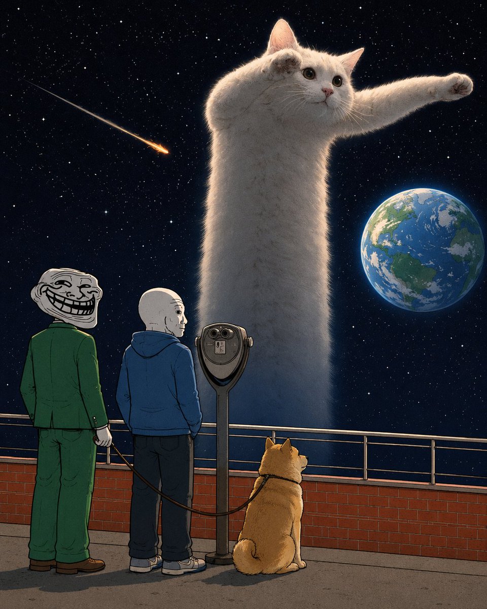 longcatonx's tweet photo. Meteor crossed sky.
Longcat stole every eye.
$LONGCAT $TROLL $WOJAK $DOGE https://t.co/9auteoxRGz