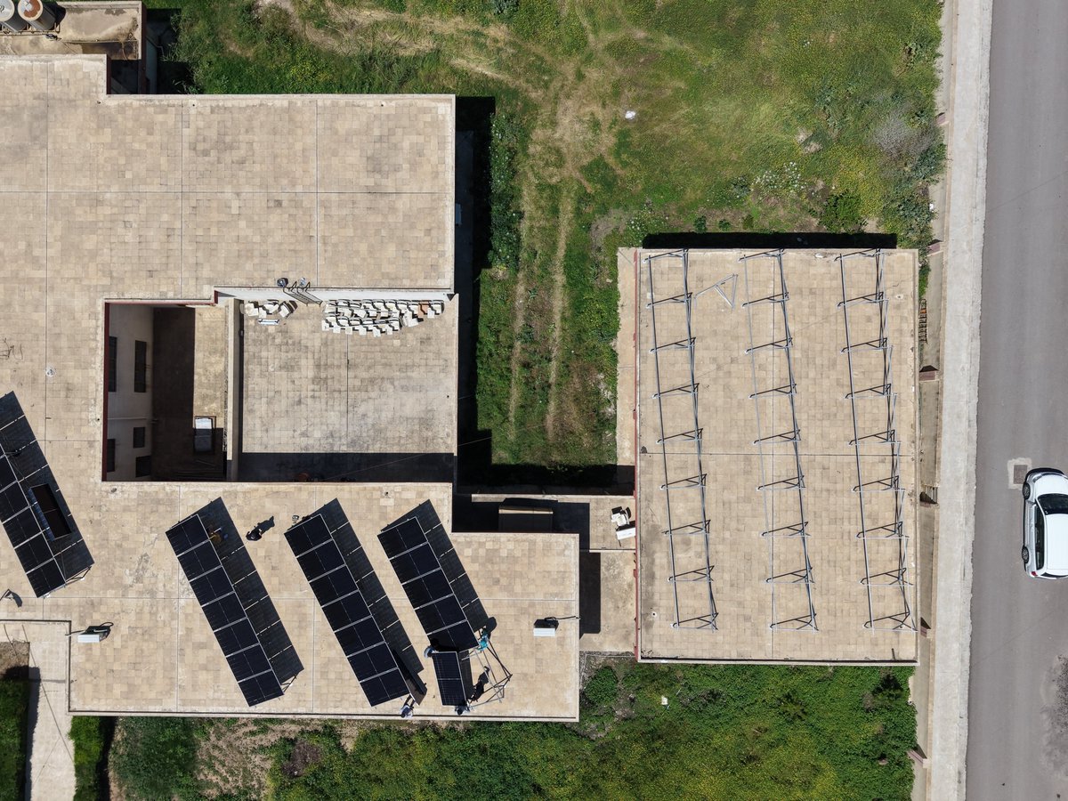 ShlamaF's tweet photo. 70 solar panels have arrived! ☀ Shlama from Baghdeda, where we installed a 40-kilowatt solar energy system that will provide reliable electricity and power proper heating/cooling in 13 classrooms. Thank you to @StandWIraqiXns, @AmericanFRRME, @assyrianaid and @WeareDTI  🥰 https://t.co/G0CMkCE4po