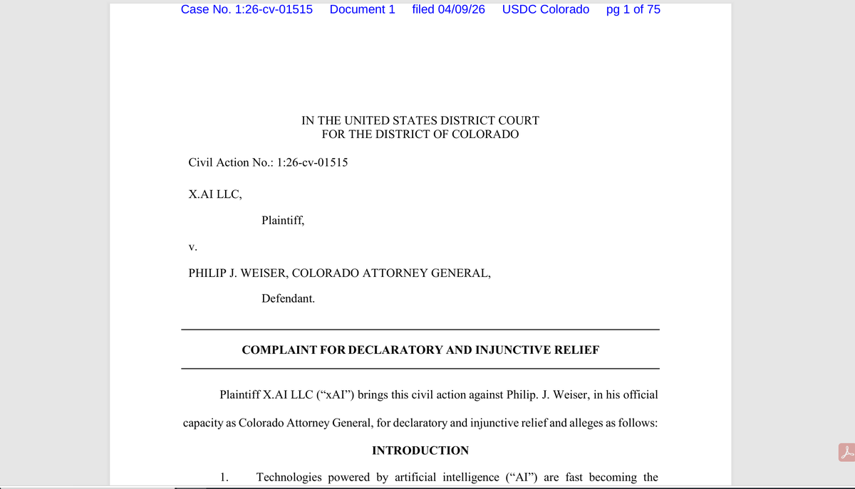 AGcorruption's tweet photo. @PhilForColorado PHIL WEISER SUED BY ELON MUSK AND LOSES

The DOJ intervened in Elon's lawsuit and Weiser immediately 'stood down' and took the loss.

How many lawsuits has this con man lost??
We know that he 'settles' for campaign donations
Pay for Play
@DOJFraudDiv 
https://t.co/zyazLtpjb5 https://t.co/1nLFrUm6L5