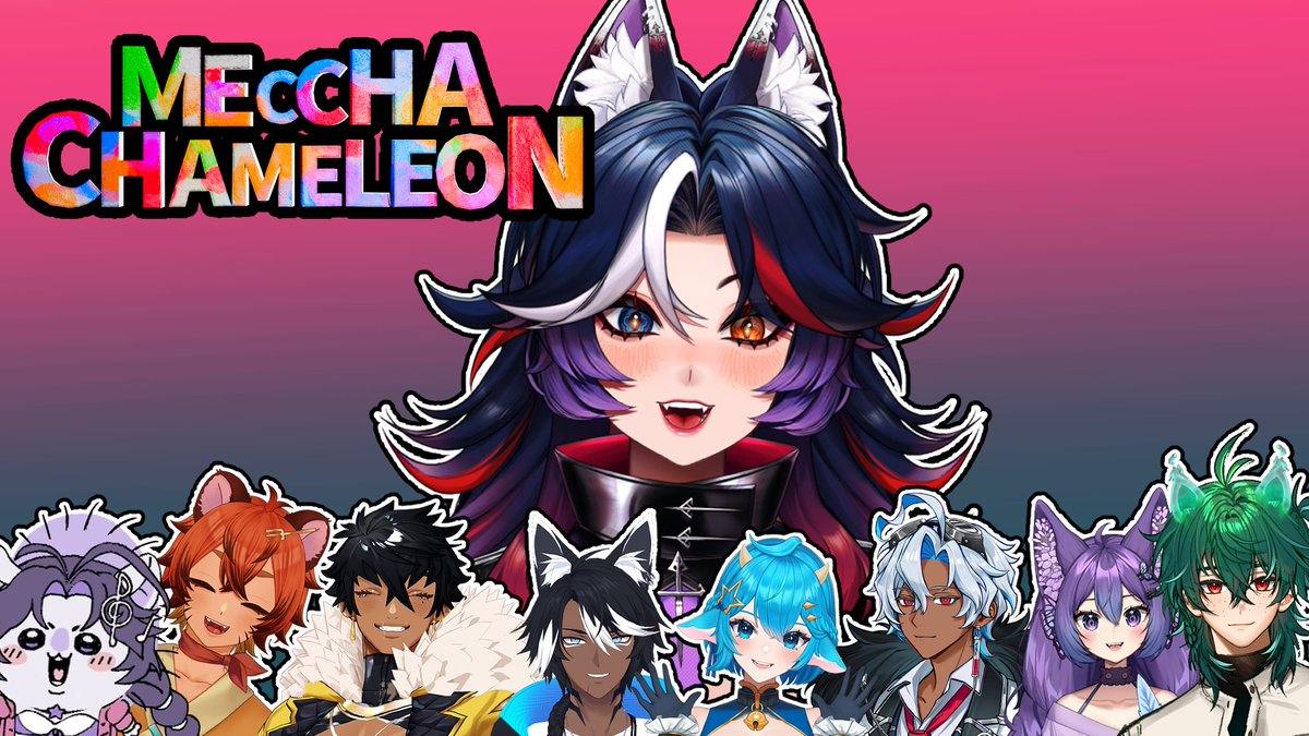 Kyaree_VT's tweet photo. HUGE MECCHA CHAMELEON COLLAB WITH A BUNCH OF MY AMAZING FRIENDS!! come hang out :3 https://t.co/gfNfT1ebrx