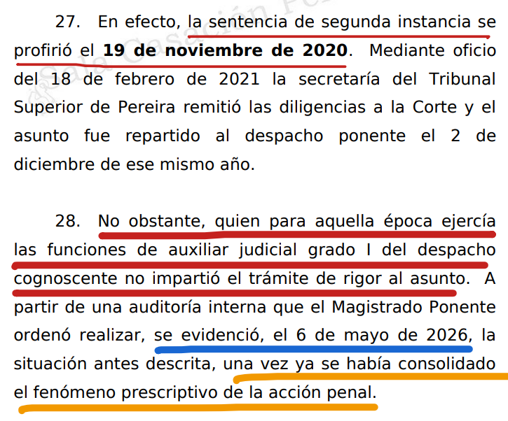 Ioannes1970's tweet photo. Increíble.

¿transcurrieron 4,4 años para que la Corte notara una demanda de casación por tramitar?

¿ni compulsa luego que dicha omisión conllevó a la prescripción?. Déjeme decir, fueron muy laxos, este trato no lo tiene la defensa ni el procesado. https://t.co/HzSmCcL3bd
