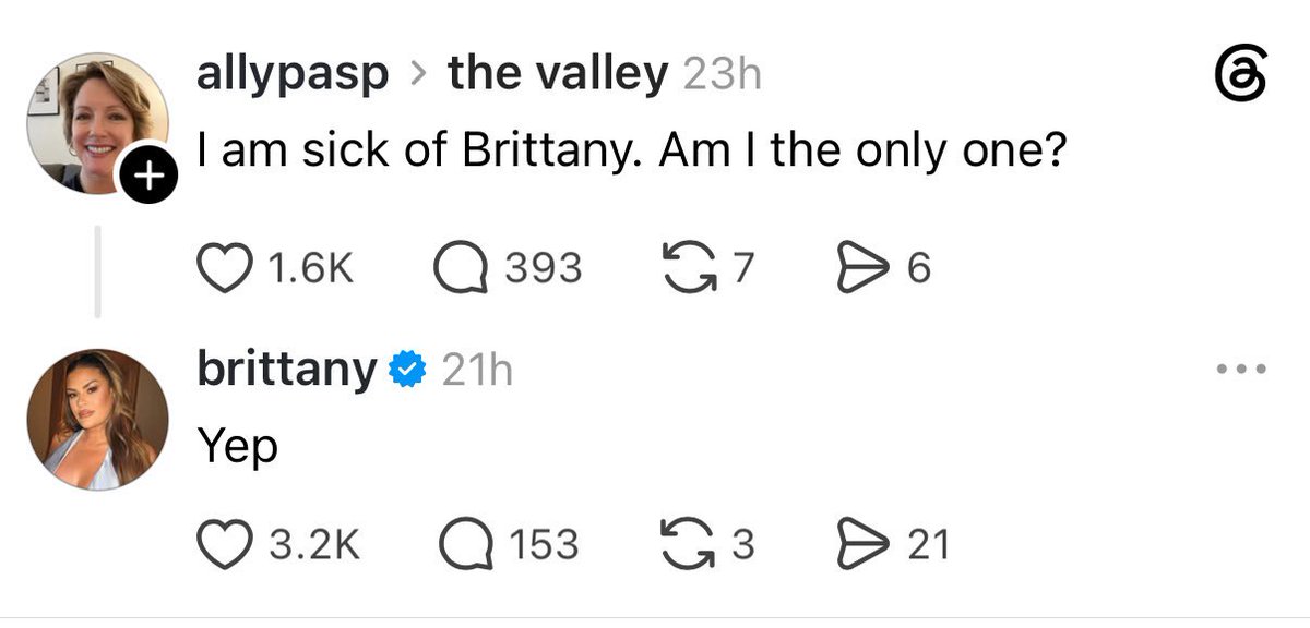 BravoBadGirl's tweet photo. Aww. Bless her heart. She can’t hide behind Jax anymore. Own your behavior now, Brittany. You’re messy like everyone else and it’s okay. The fake nice southern girl act is fracturing. #TheValley https://t.co/DY0ir3QxId