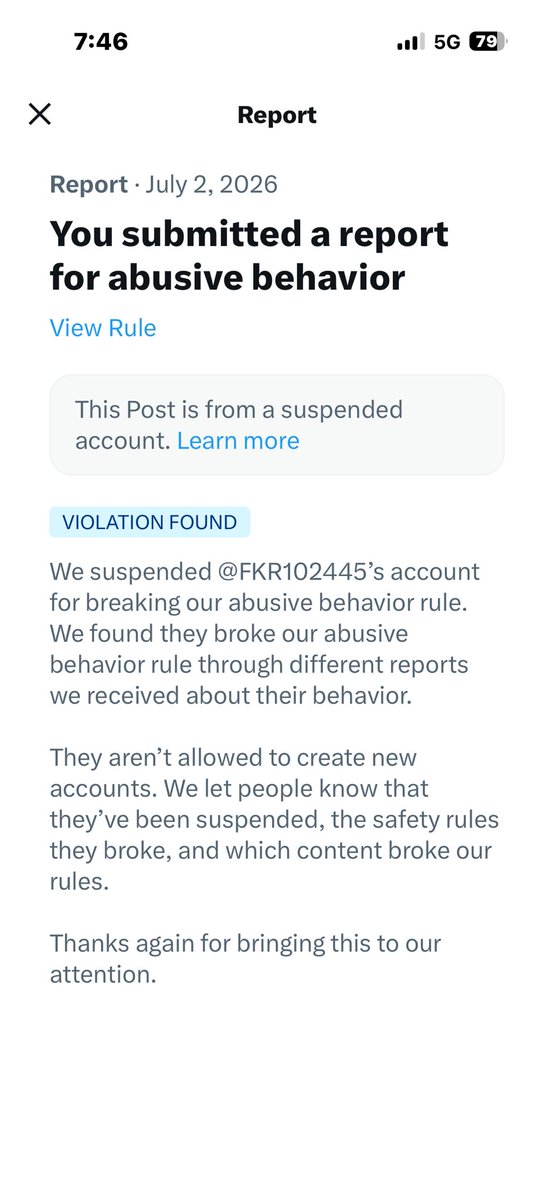 jimboisawoman's tweet photo. I reported Flipperhead 8 times yesterday. Every single one came back with violation found.
Bye floppy. https://t.co/GL3WFYRXA4