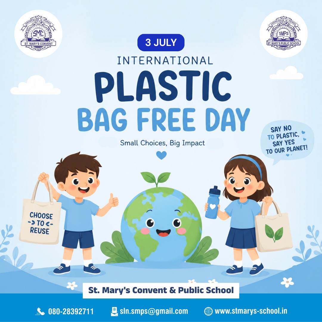ST_MARYSCONVENT's tweet photo. 🌍 International Plastic Bag Free Day

Small choices create a big impact. 🌱

On this International Plastic Bag Free Day, let's inspire our children to embrace sustainable habits by choosing reusable bags, reducing plastic waste, and caring for the environment. https://t.co/4nS9CCB5rR