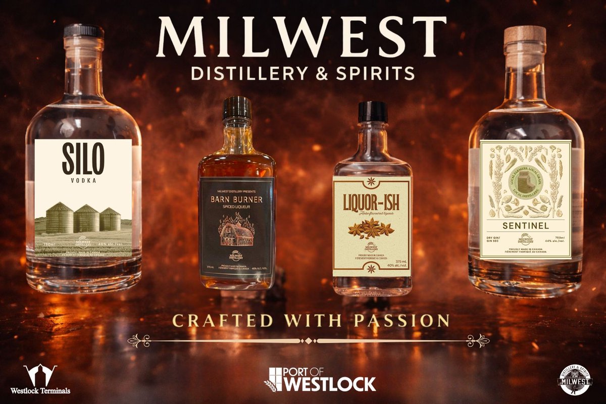 MilwestSpirits's tweet photo. 🎉 We're SO excited to be attending our very first 44 North Rural Roots Farmers' Market! 🎉
#BarnBurner #BarrelYLegal #Westlock #SiloVodka #SentinelGin #AniseLiqueur #LiquorIsh #WestlockTerminals #WTLTerminals @WTLTerminals #PortOfWestlock #MilwestDistillery @MilwestSpirit https://t.co/kofFFgzehS