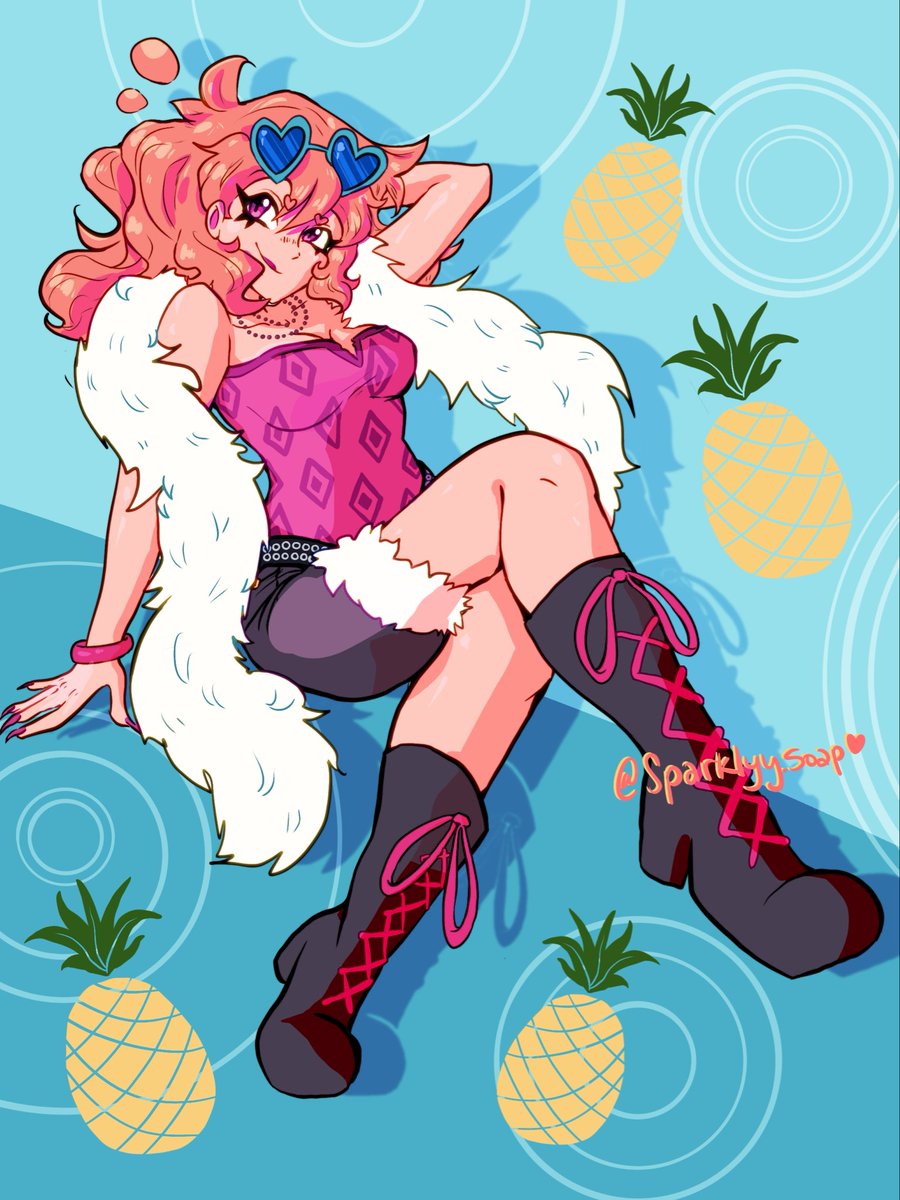 Sparklyysoap's tweet photo. An art fight attack I did on @strawshaked ‘s ICONIC OC Named Cora!!!! #artfight#oc#didgitalart#y2k#artist#anime https://t.co/vHjRvFGxxw