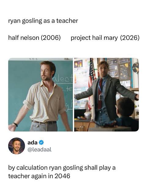 sabre_tv's tweet photo. Bring on 2046 … Ryan is a teacher again and hotter than ever https://t.co/TV0m9dOkVR
