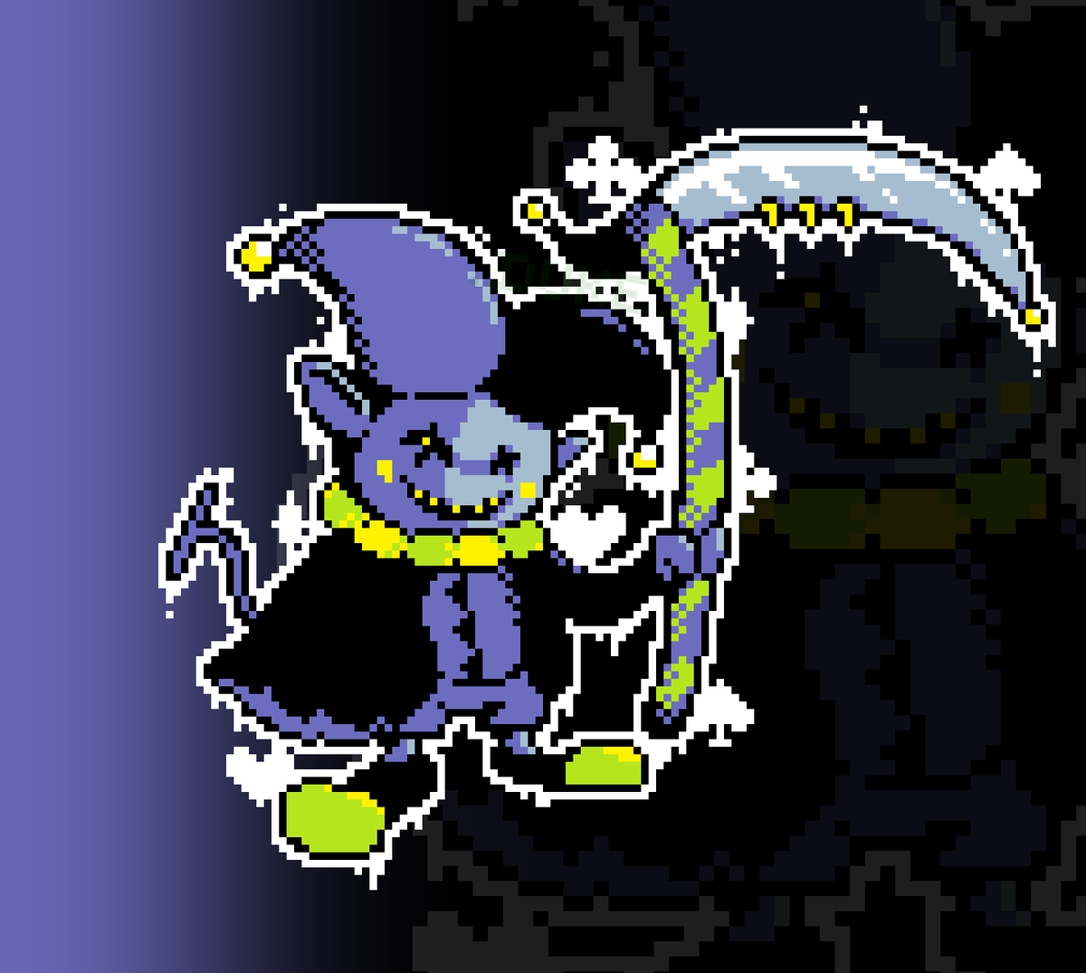 DukeMeansBiz's tweet photo. #DELTARUNE 
05 - Jevil https://t.co/pVmBbnXl2H