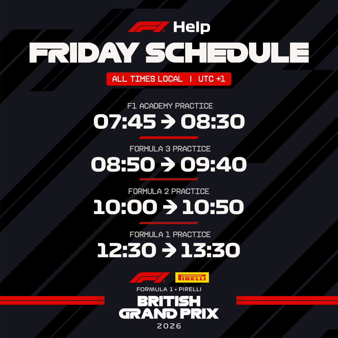 F1Help's tweet photo. We're back here in Silverstone for the British Grand Prix weekend! 🤩LIVE on #F1 TV 📺

Tune in today for practice and sprint qualifying! 👇
https://t.co/yQJZrzeVhT https://t.co/cuSqTfSjcH