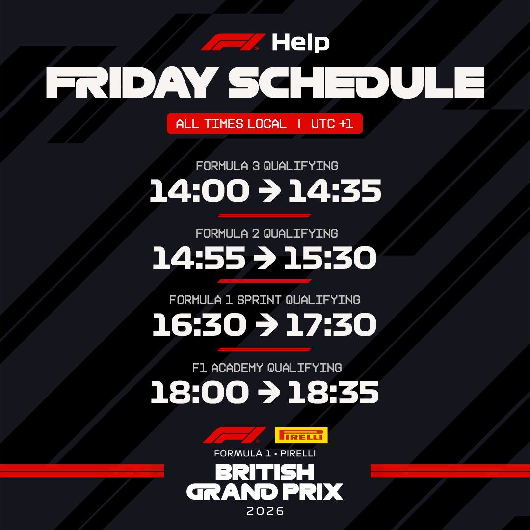 F1Help's tweet photo. We're back here in Silverstone for the British Grand Prix weekend! 🤩LIVE on #F1 TV 📺

Tune in today for practice and sprint qualifying! 👇
https://t.co/yQJZrzeVhT https://t.co/cuSqTfSjcH