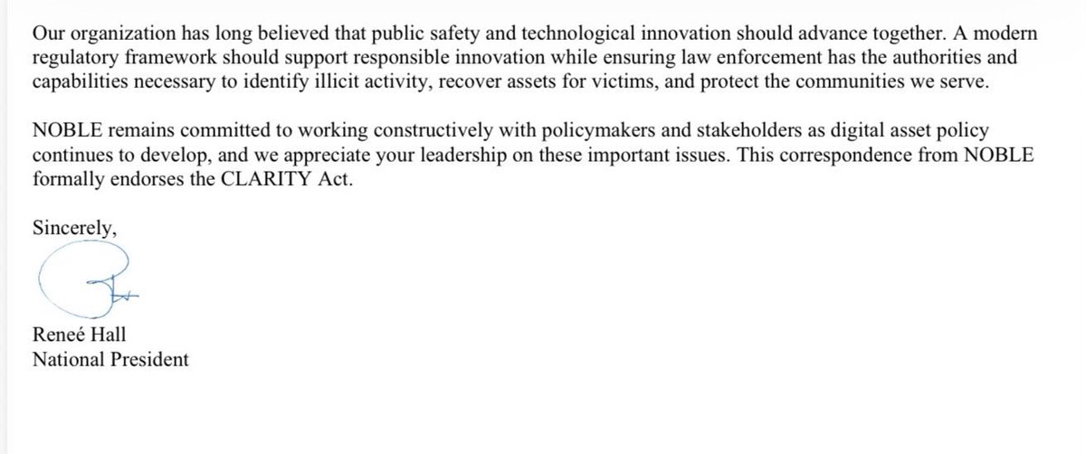 XrpUdate's tweet photo. BOOOOOOOOOOOM 💥

The National Organization of Black Law Enforcement Executives has officially endorsed the Digital Asset Market CLARITY Act. 🇺🇸

The organization says the bill enhances transparency, strengthens law enforcement &amp; preserves existing criminal authorities. ✅ https://t.co/pYiUB02Y5D